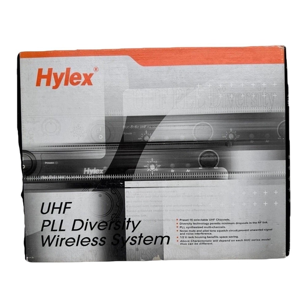 Hylex UHF PLL Diversity Wireless System Handheld Microphone with Noise Control
